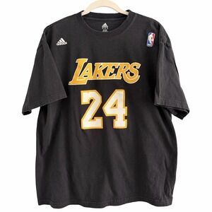 Vintage Adidas NBA Los Angeles Lakers Kobe Bryant #24 T-Shirt Size L